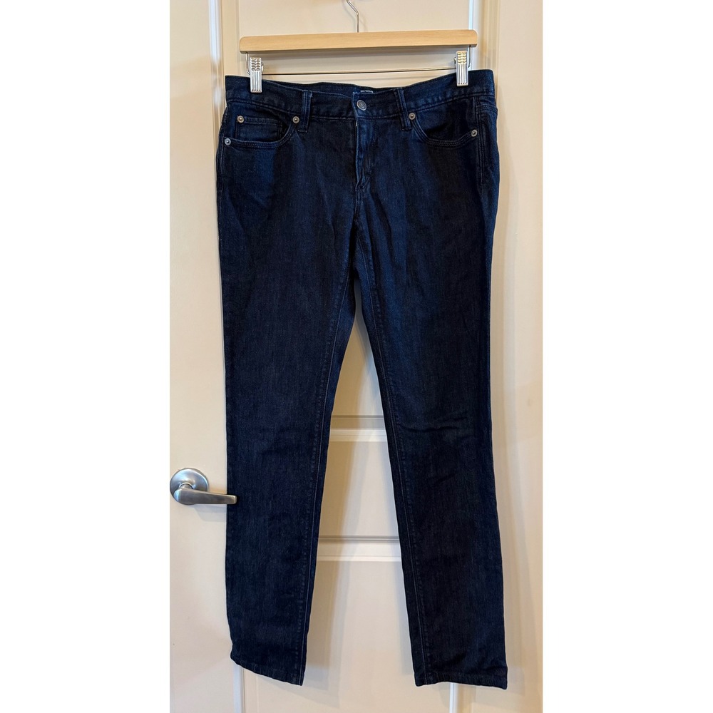 LOFT Womens Modern Skinny Everyday Casual Jeans Dark Indigo Slim Denim Size 29/8